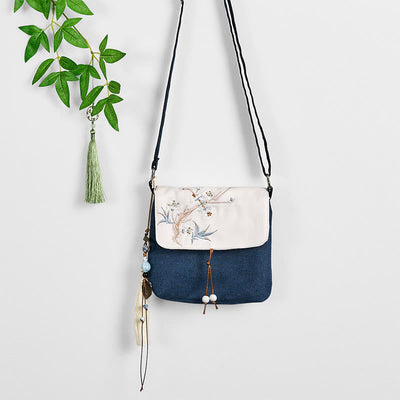Sac à dos Foviel en toile de polyester brodée à la main, grande capacité