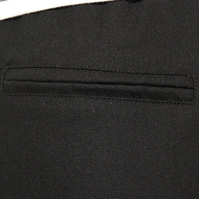 Buddha Stones Spring Plain Simple Patchwork Design Drawstring  Men's 7-8 Length Wide Leg Pants With Pockets - image 23