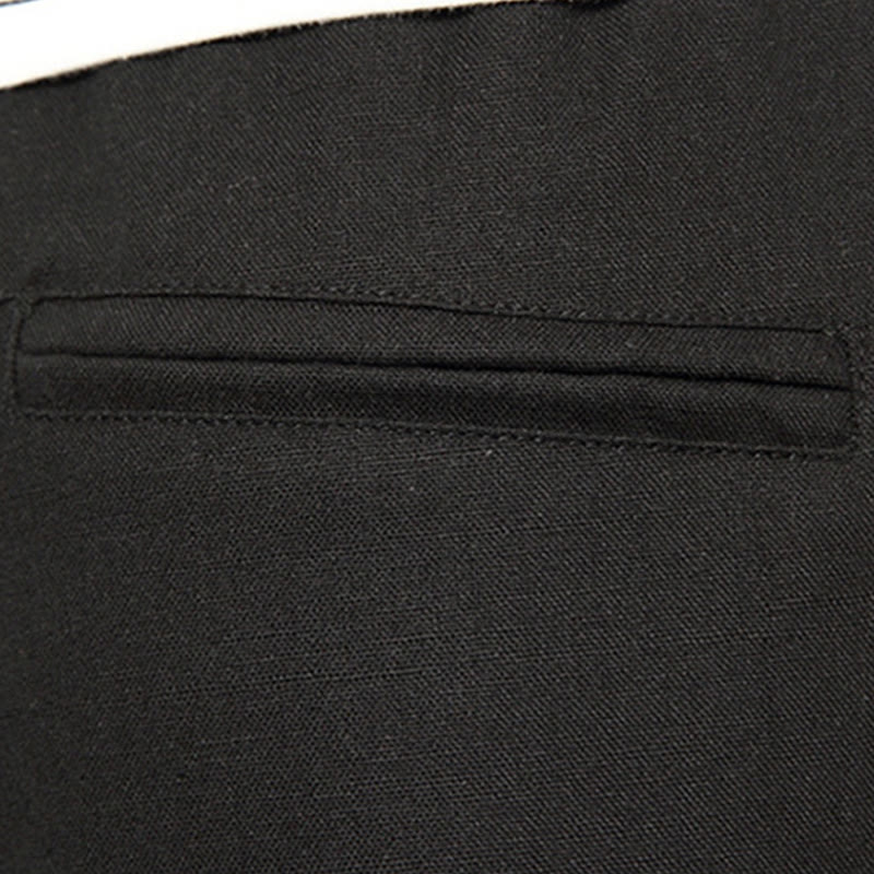 Buddha Stones Spring Plain Simple Patchwork Design Drawstring  Men's 7-8 Length Wide Leg Pants With Pockets - image 23