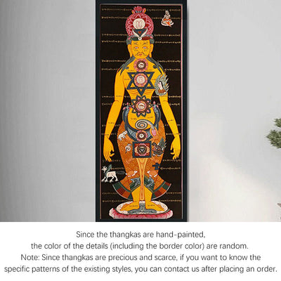 Peinture de Thangka tibétain Foviel, décoration artisanale de guérison (style aléatoire)