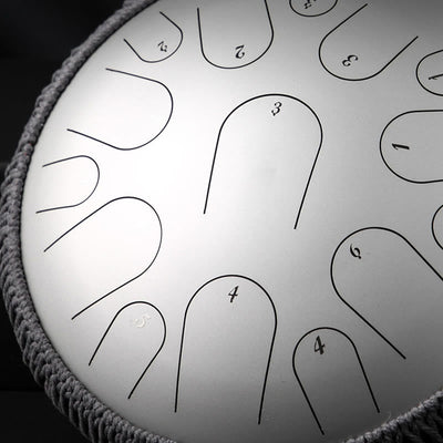 Foviel Steel Tongue Drum Sound Healing Mindfulness Meditation Drum Kit 15 Note 14 Inch Percussion Instrument