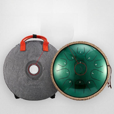 Foviel Steel Tongue Drum Sound Healing Mindfulness Meditation Drum Kit 15 Note 14 Inch Percussion Instrument