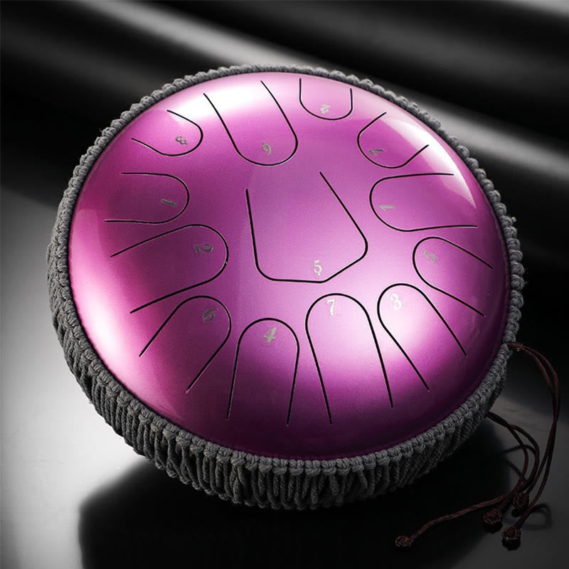 Foviel Steel Tongue Drum Sound Healing Meditation Drum Kit 13 Note 12 Inch Percussion Instrument