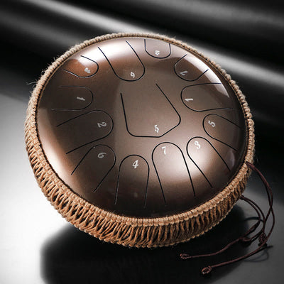 Foviel Steel Tongue Drum Sound Healing Meditation Drum Kit 13 Note 12 Inch Percussion Instrument