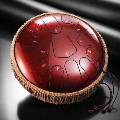 Foviel Steel Tongue Drum Sound Healing Meditation Drum Kit 13 Note 12 Inch Percussion Instrument