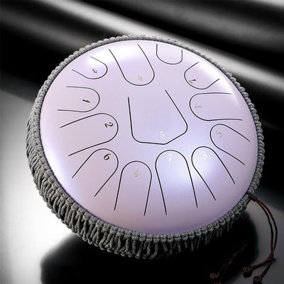 Foviel Steel Tongue Drum Sound Healing Meditation Drum Kit 13 Note 12 Inch Percussion Instrument