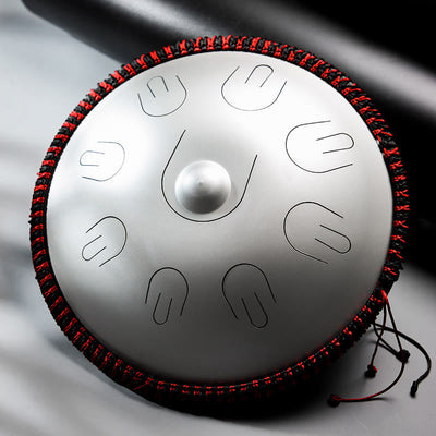 Kit de tambour à langue en acier Foviel pour la sonothérapie, le yoga et la méditation, instrument handpan 9 notes de 15 pouces