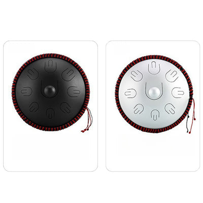 Kit de tambour à langue en acier Foviel pour la sonothérapie, le yoga et la méditation, instrument handpan 9 notes de 15 pouces