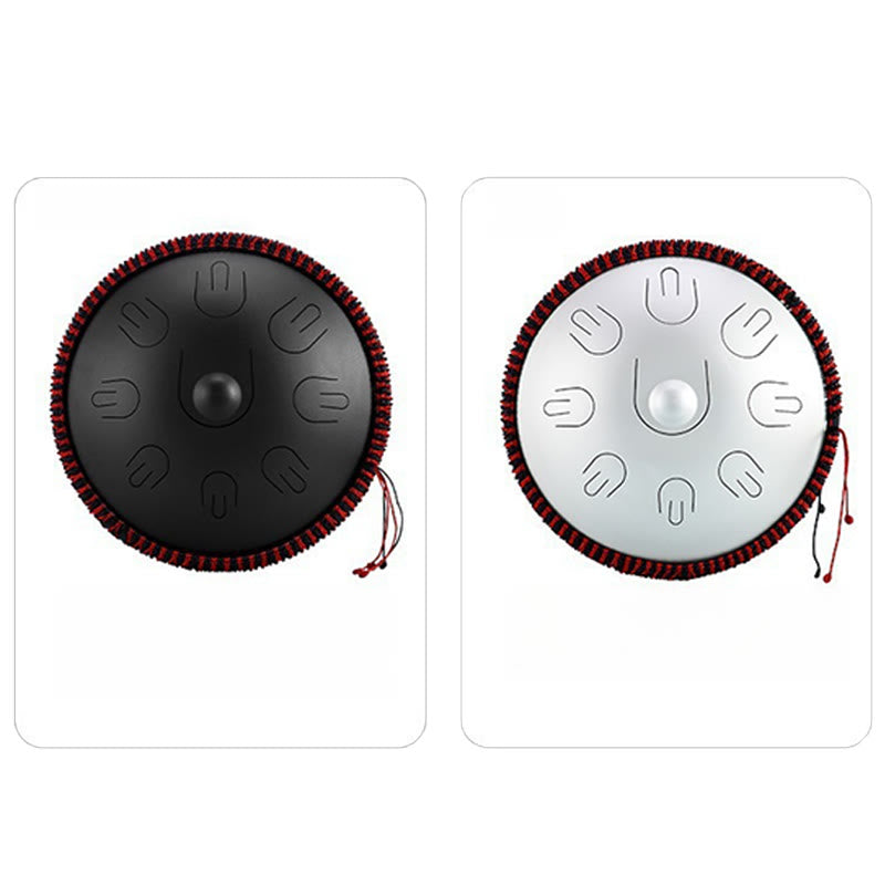 Kit de tambour à langue en acier Foviel pour la sonothérapie, le yoga et la méditation, instrument handpan 9 notes de 15 pouces