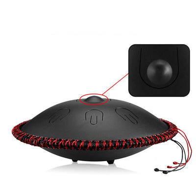 Kit de tambour à langue en acier Foviel pour la sonothérapie, le yoga et la méditation, instrument handpan 9 notes de 15 pouces