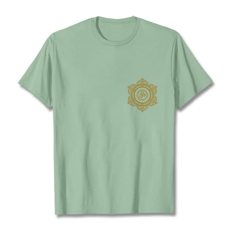 T-shirt à motif Mandala doré OM Foviel