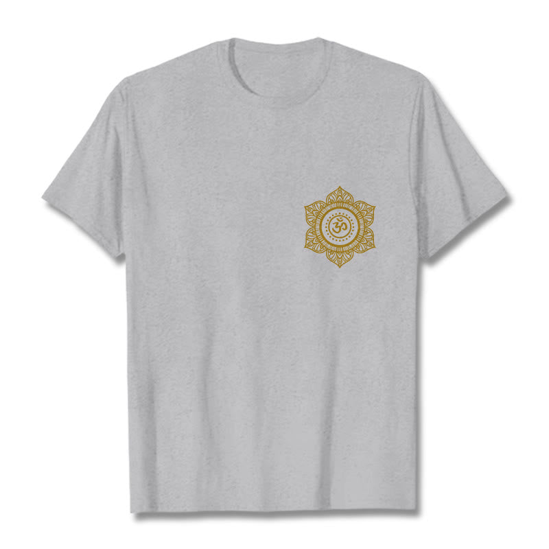 T-shirt à motif Mandala doré OM Foviel