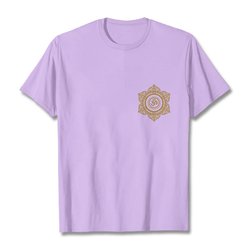 T-shirt à motif Mandala doré OM Foviel