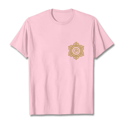T-shirt à motif Mandala doré OM Foviel