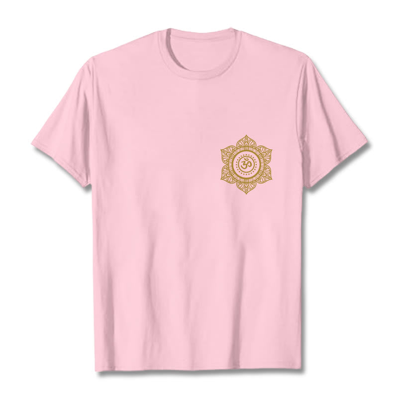 T-shirt à motif Mandala doré OM Foviel