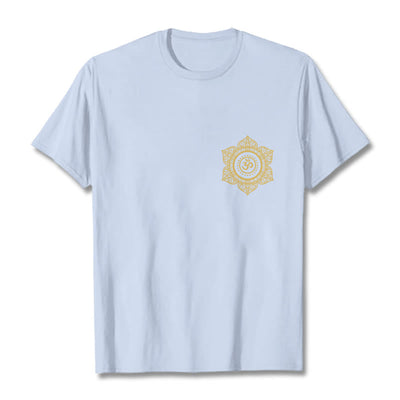 T-shirt à motif Mandala doré OM Foviel