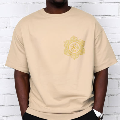 T-shirt à motif Mandala doré OM Foviel