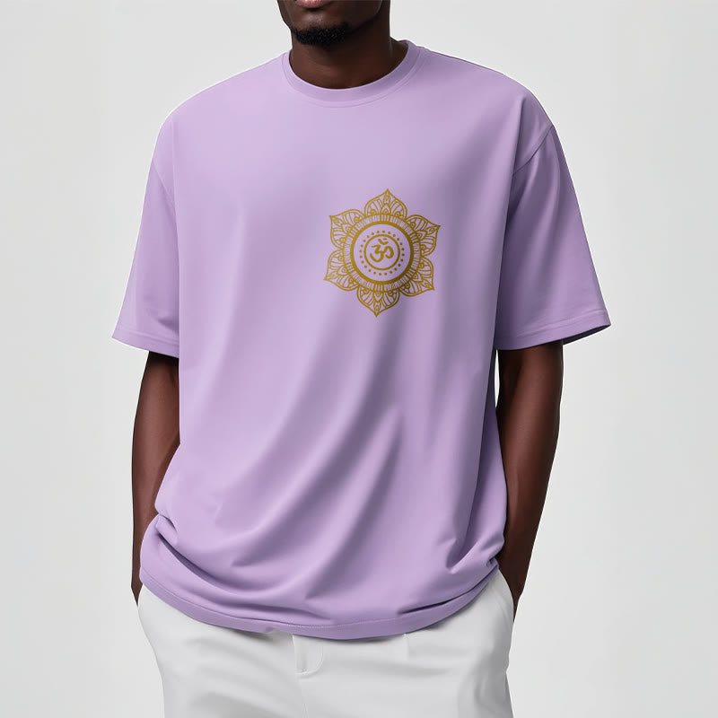 T-shirt à motif Mandala doré OM Foviel