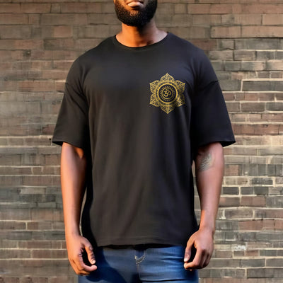 T-shirt à motif Mandala doré OM Foviel