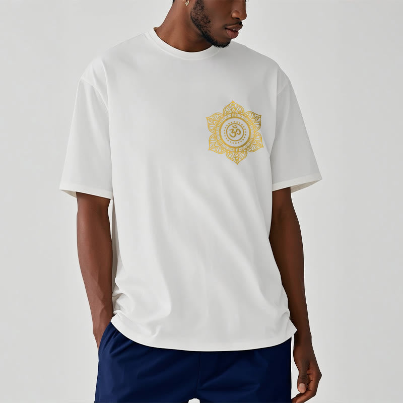 T-shirt à motif Mandala doré OM Foviel