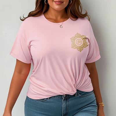 T-shirt à motif Mandala doré OM Foviel