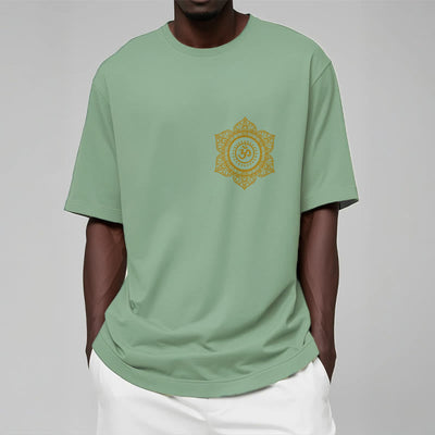 T-shirt à motif Mandala doré OM Foviel