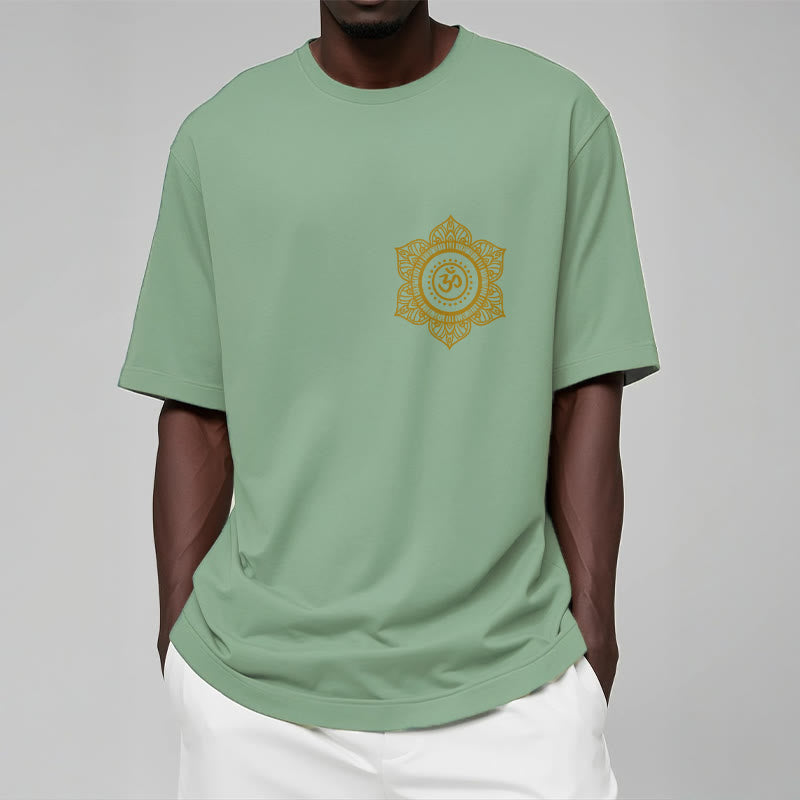 T-shirt à motif Mandala doré OM Foviel