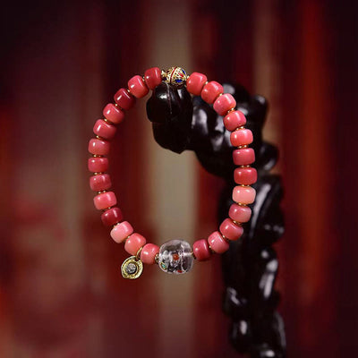 Foviel Tibetan Camel Bone Red Agate Luck Bracelet