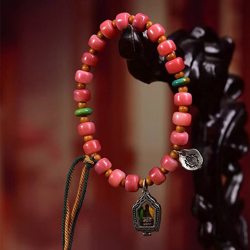 Foviel Tibetan Camel Bone Red Agate Luck Bracelet
