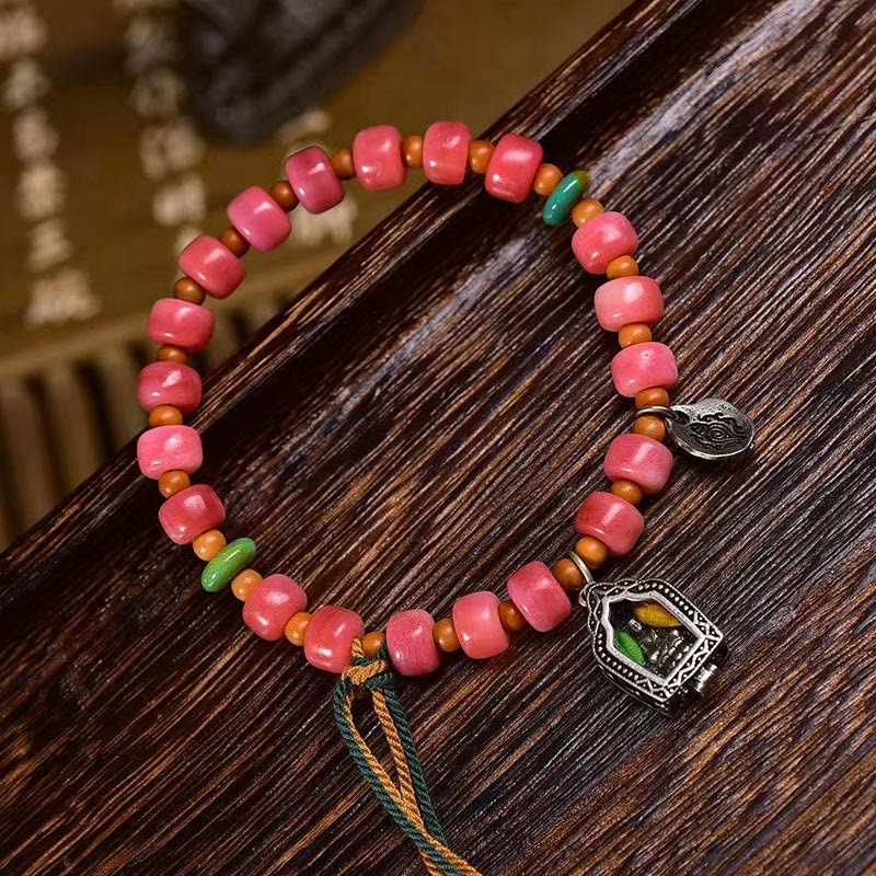 Foviel Tibetan Camel Bone Red Agate Luck Bracelet