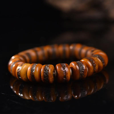 Foviel Vintage Tibetische Knochen Perlen Skull Balance Armband