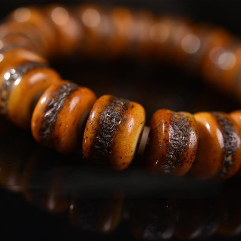 Bracelet d'équilibre Foviel Vintage avec perles crâne en os tibétain