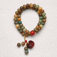 Foviel Colorful Bodhi Seed Harmony Double Wrap Bracelet