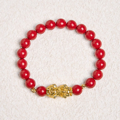 Bracelet de bénédiction apaisant PiXiu en cinabre Foviel