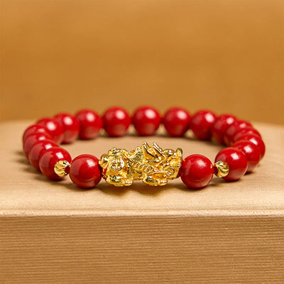 Bracelet de bénédiction apaisant PiXiu en cinabre Foviel
