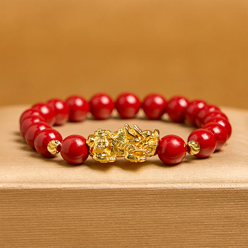 Foviel Cinnabar PiXiu Calm Blessing Bracelet