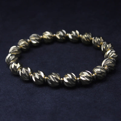 Bracelet Foviel Vintage en cuivre et laiton à motif de sculpture sur couteau vieilli, symbole de richesse