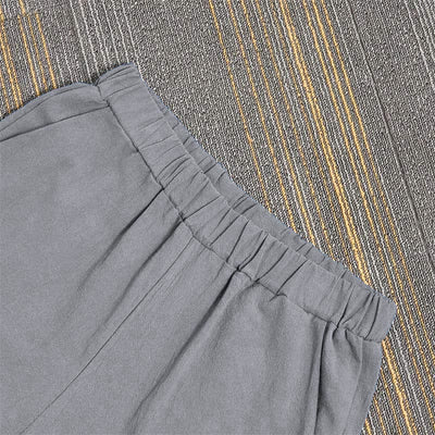 Buddha Stones Casual Pure Color Hollow Button Cuff Design Women's Cotton Linen Pants With Pockets - image 34
