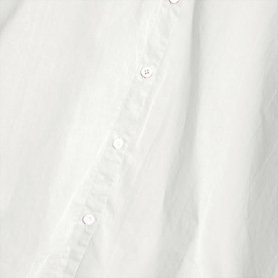 Buddha Stones Summer Casual Plain Breasted Notched Collar Short Sleeve Women's Cotton Linen Shirt - image 34