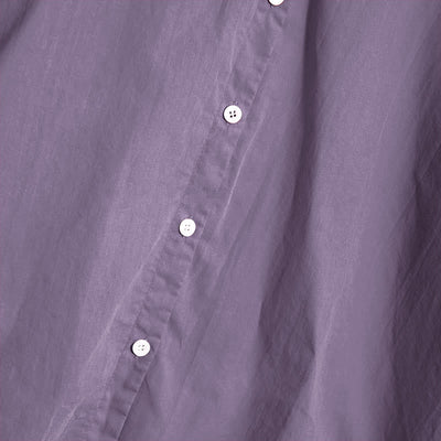 Buddha Stones Summer Casual Plain Breasted Notched Collar Short Sleeve Women's Cotton Linen Shirt - image 46