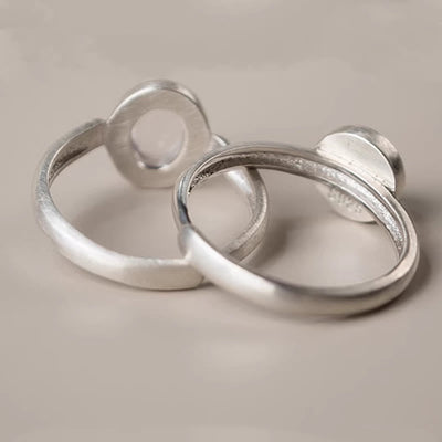 Buddha Stones Natural 925 Sterling Silver Pink Crystal Adjustable Warmth Ring - image 12