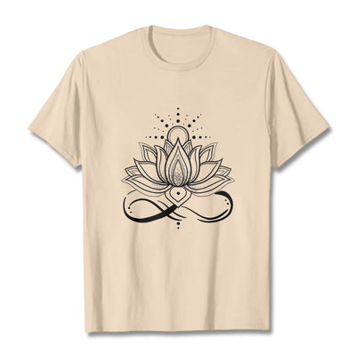 Foviel Lotus Flower Sun Design Tee T-shirt