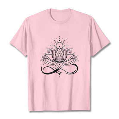Foviel Lotus Flower Sun Design Tee T-shirt