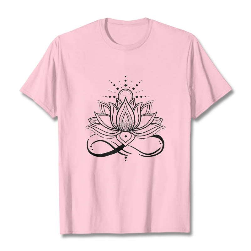 Foviel Lotus Flower Sun Design Tee T-shirt