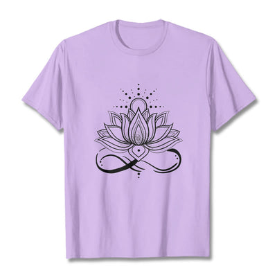 Foviel Lotus Flower Sun Design Tee T-shirt