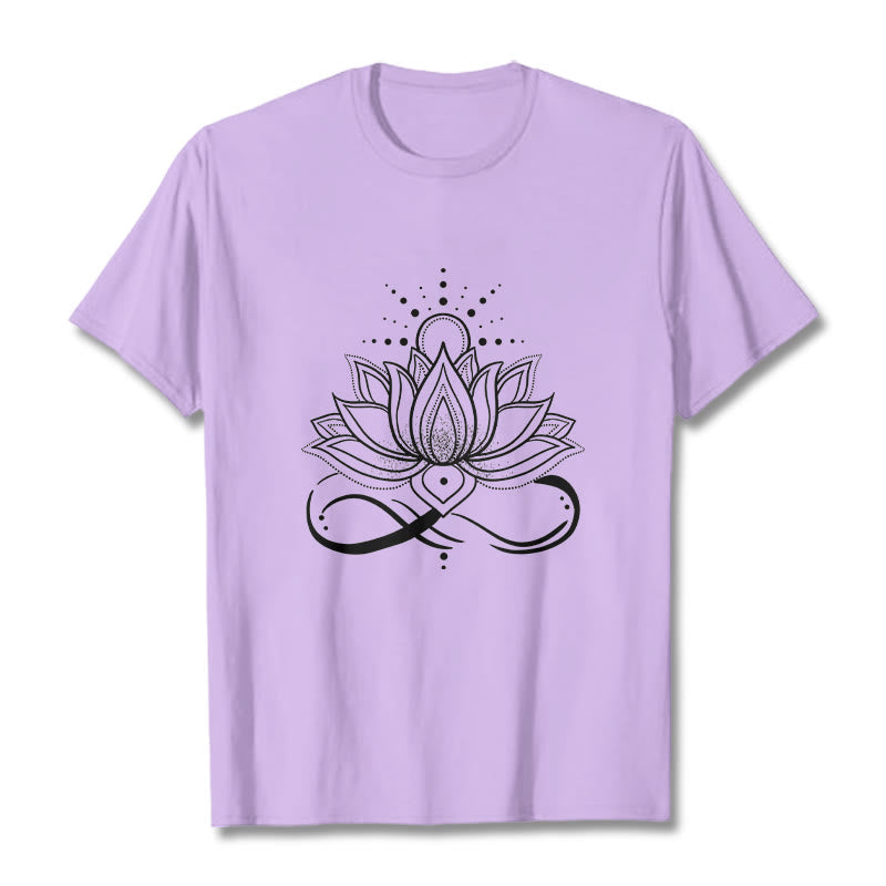 Foviel Lotus Flower Sun Design Tee T-shirt