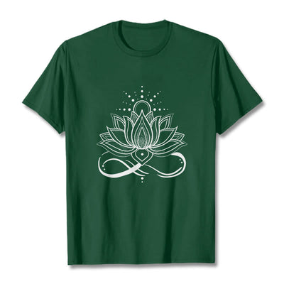 Foviel Lotus Flower Sun Design Tee T-shirt