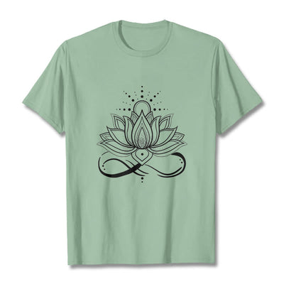 Foviel Lotus Flower Sun Design Tee T-shirt