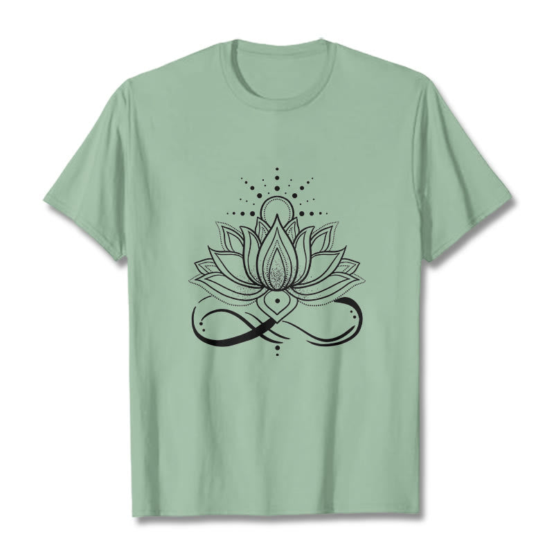 Foviel Lotus Flower Sun Design Tee T-shirt