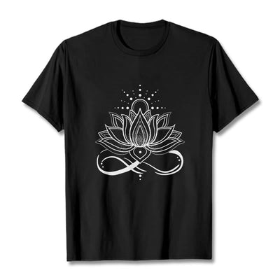 Foviel Lotus Flower Sun Design Tee T-shirt